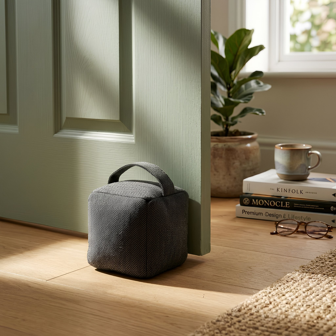 Classic Herringbone Door Stop