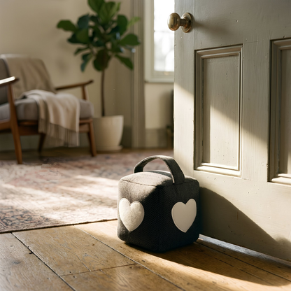 Heart Herringbone Door Stop