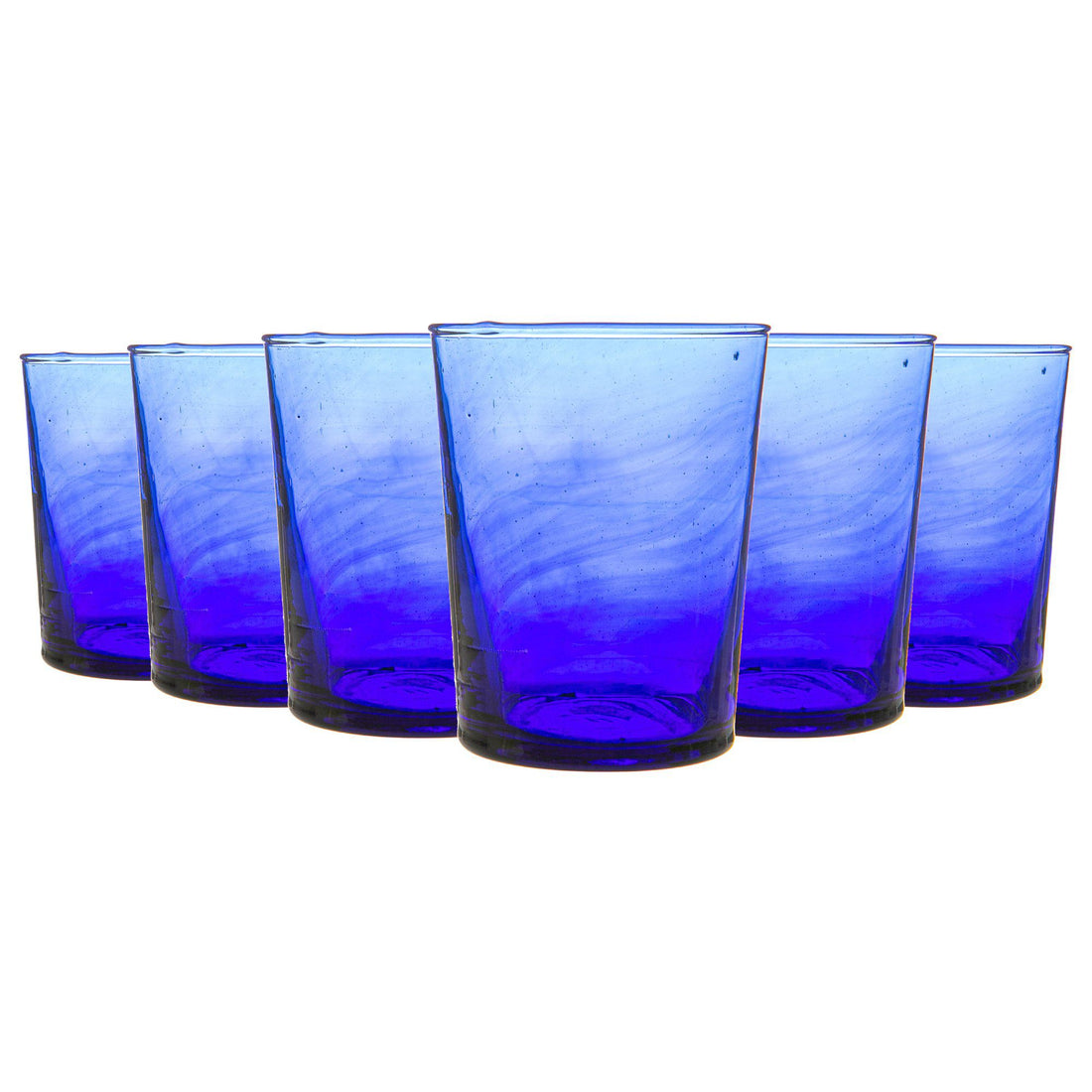 215ml Meknes Blue Recycled Tumbler Glasses - Pack of Six