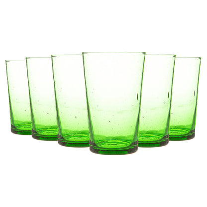325ml Meknes Green Recycled Highball Glasses - Pack of Six