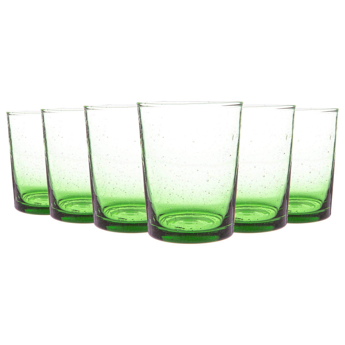 215ml Meknes Green Recycled Tumbler Glasses - Pack of Six
