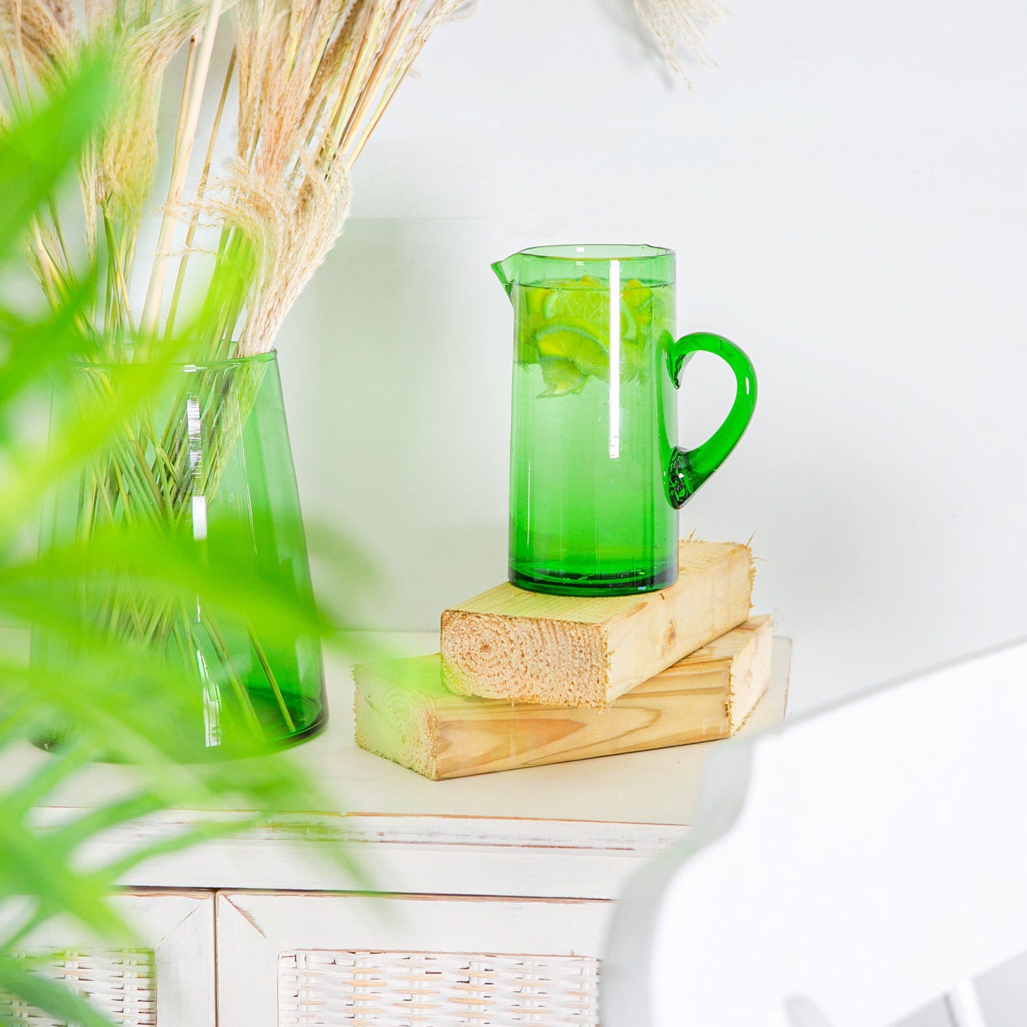 1L Jebel Green Recycled Glass Jug