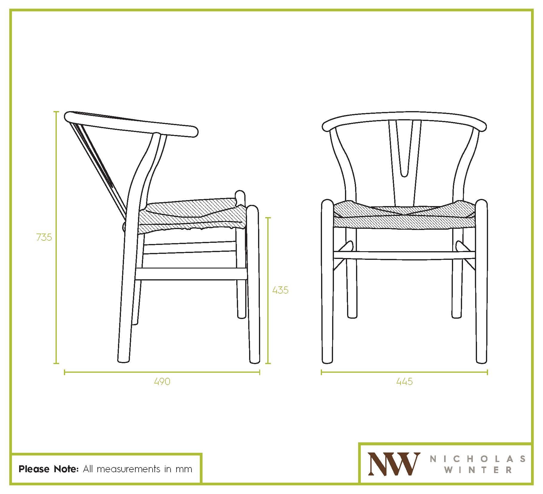 Wooden Wishbone Dining Chair