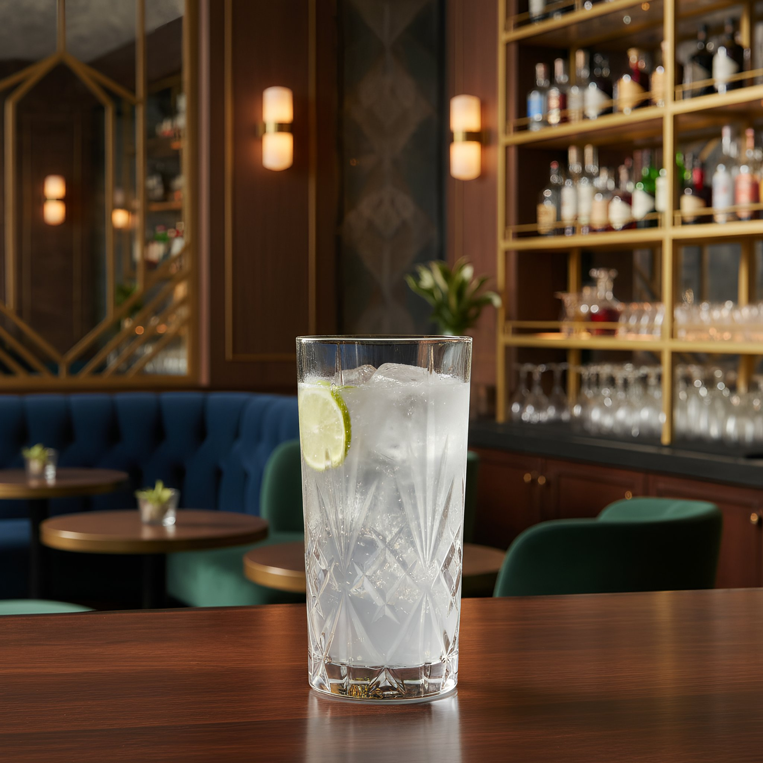 Gökotta Handmade Highball Hammered Textured Crystal Drinking Glasses | 400ml Hi-ball Cocktail Water Luxury Glassware Smoke Grey | Set Of 4 - Ireland