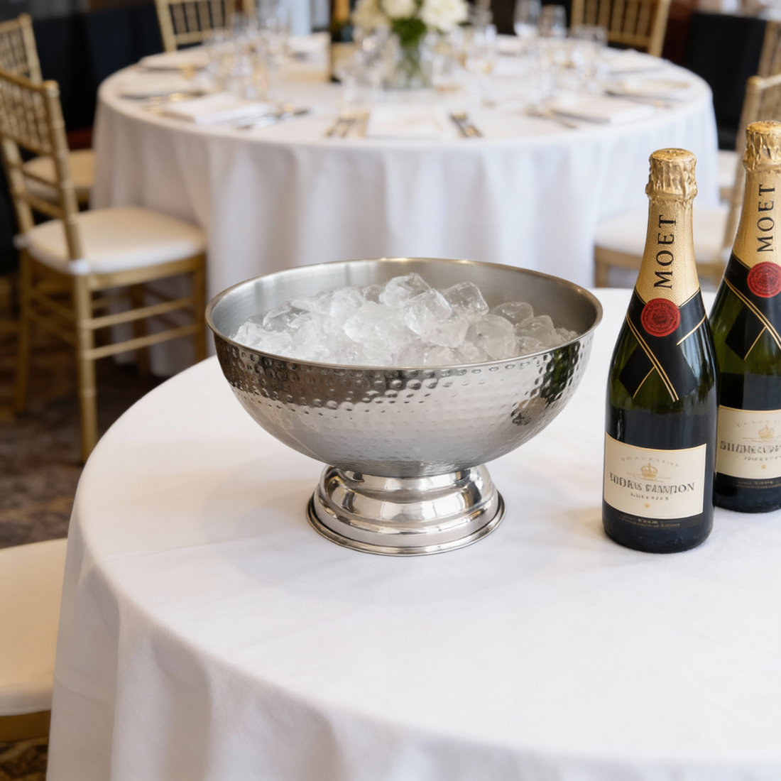 35cm Hammered Stainless Steel Champagne Ice Bucket