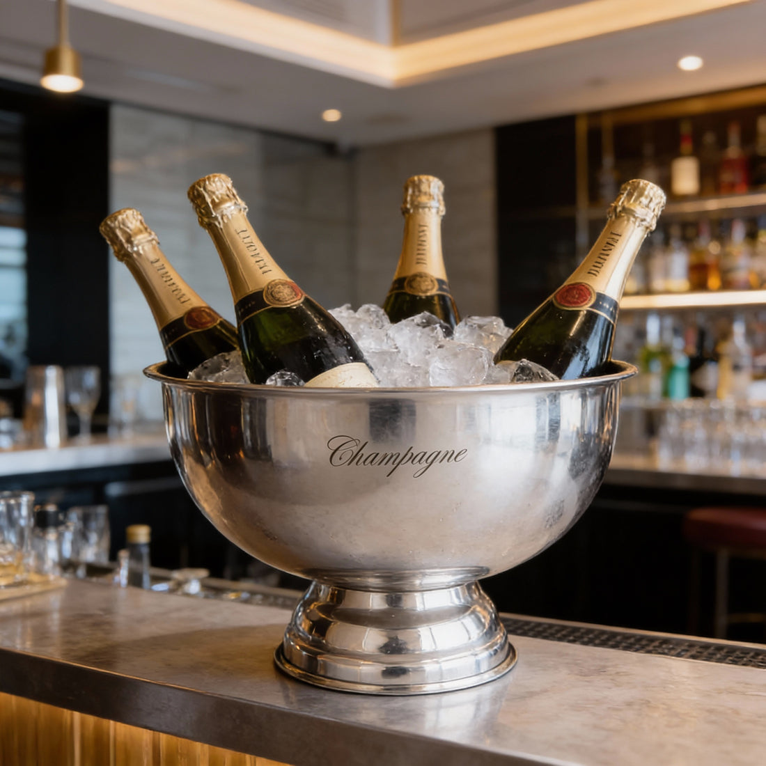 35cm Engraved Stainless Steel Champagne Ice Bucket