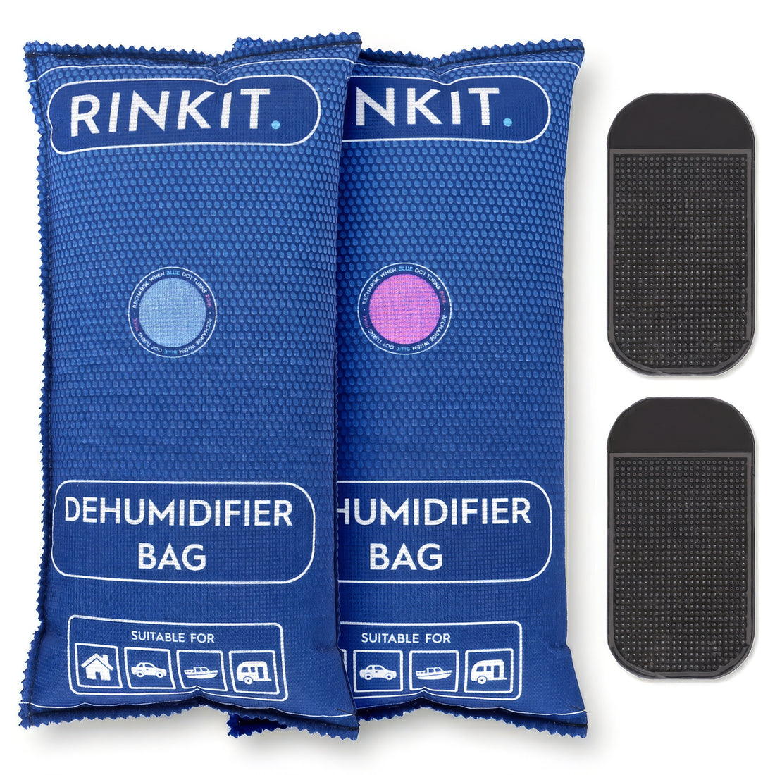 Reusable Car Dehumidifier Bags - 1kg - Navy - Pack of 2