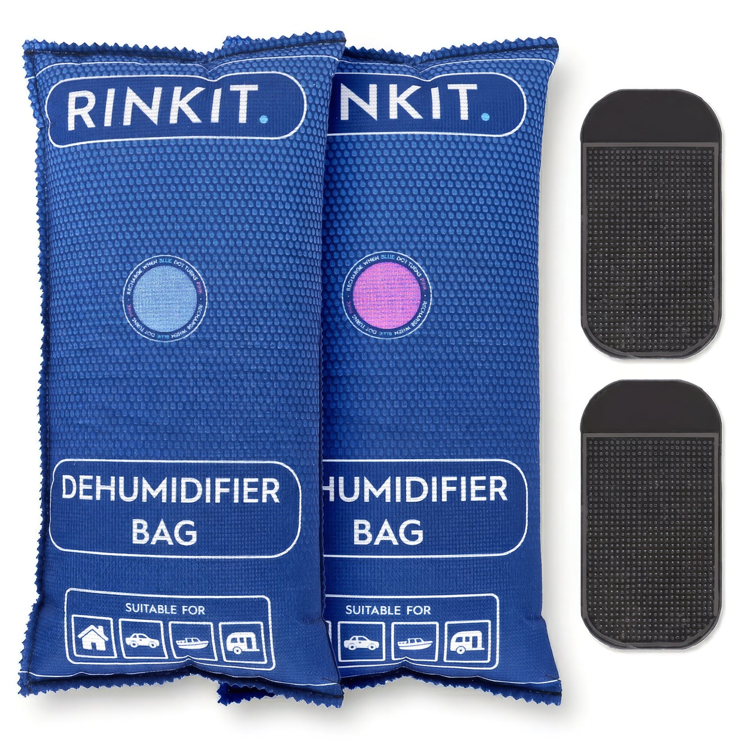 Reusable Car Dehumidifier Bags - 1kg - Navy - Pack of 2