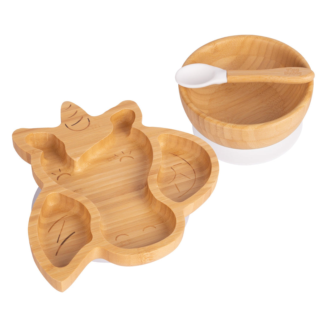 Bella the Unicorn Bamboo Suction Dinner Set - White