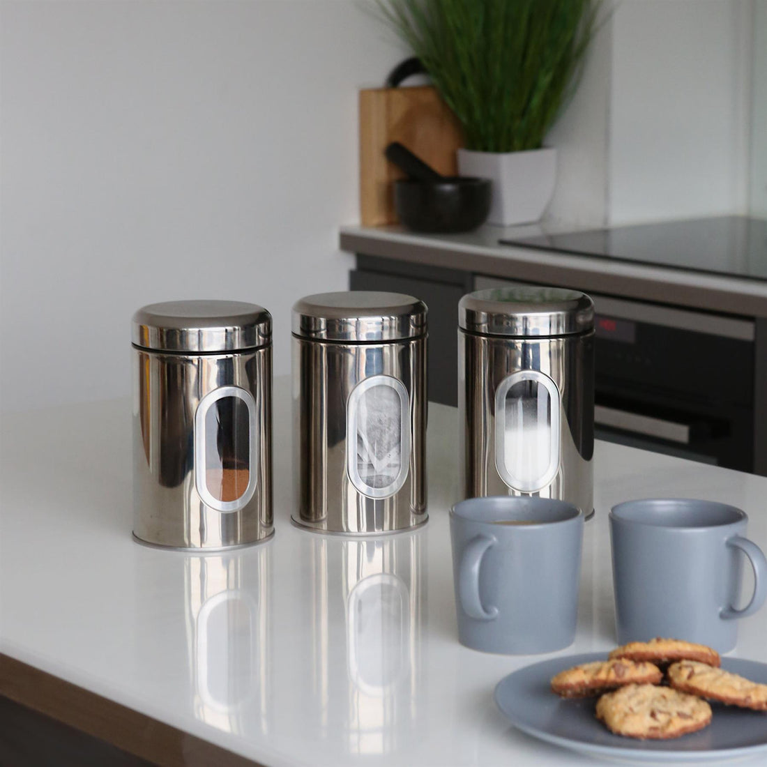Brushed Stainless Steel Food Storage Container with Window