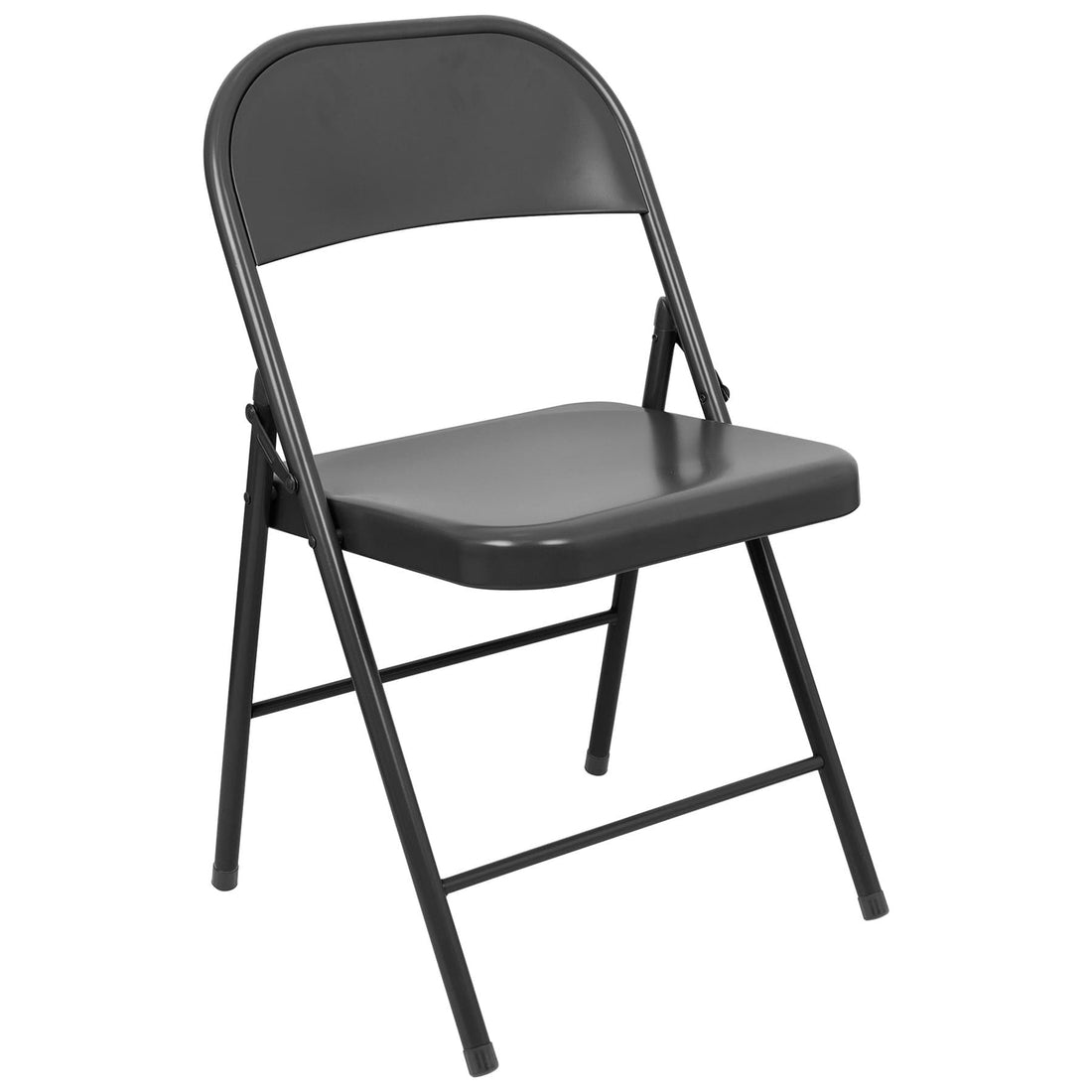 Matt Black Metal Folding Chair