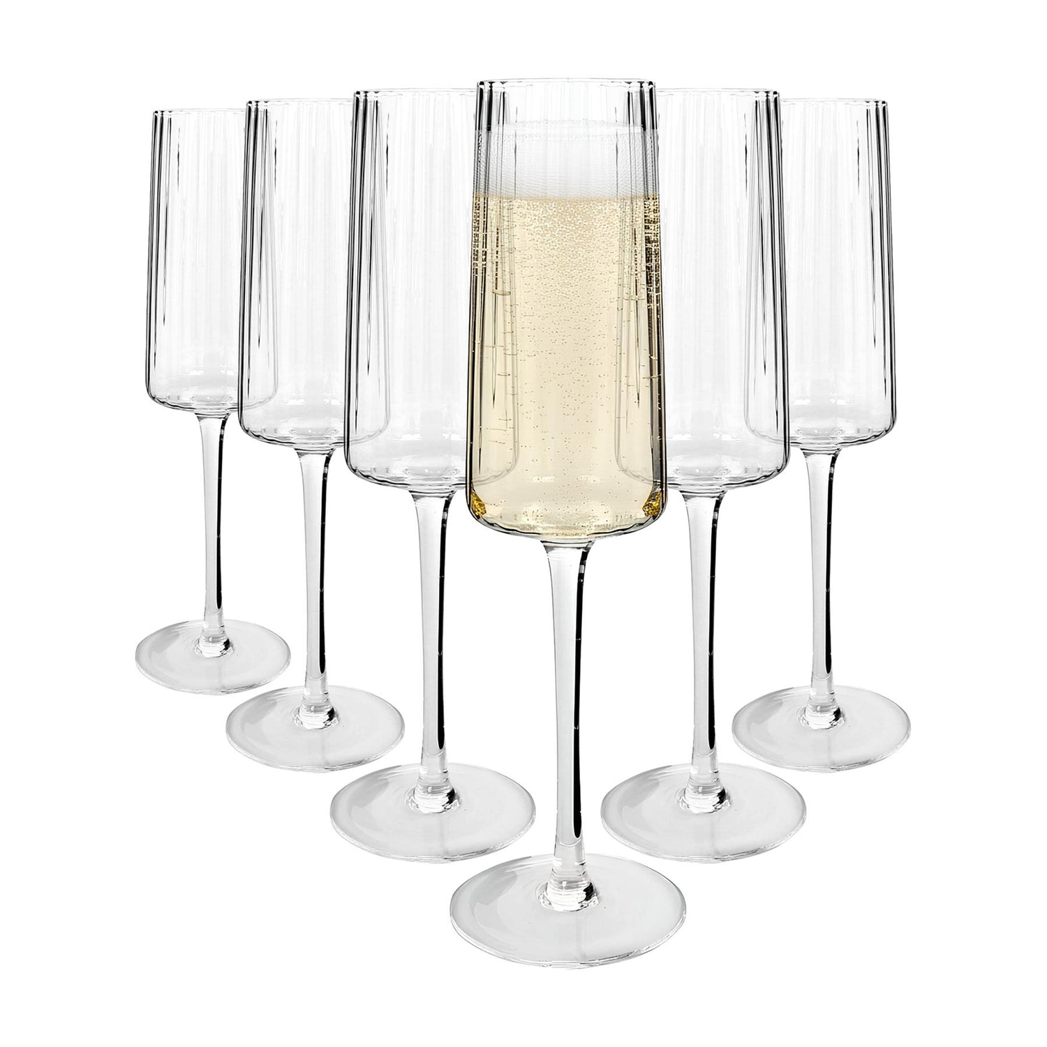 260ml Chelsea Optic Crystal Champagne Flutes - Pack of 6