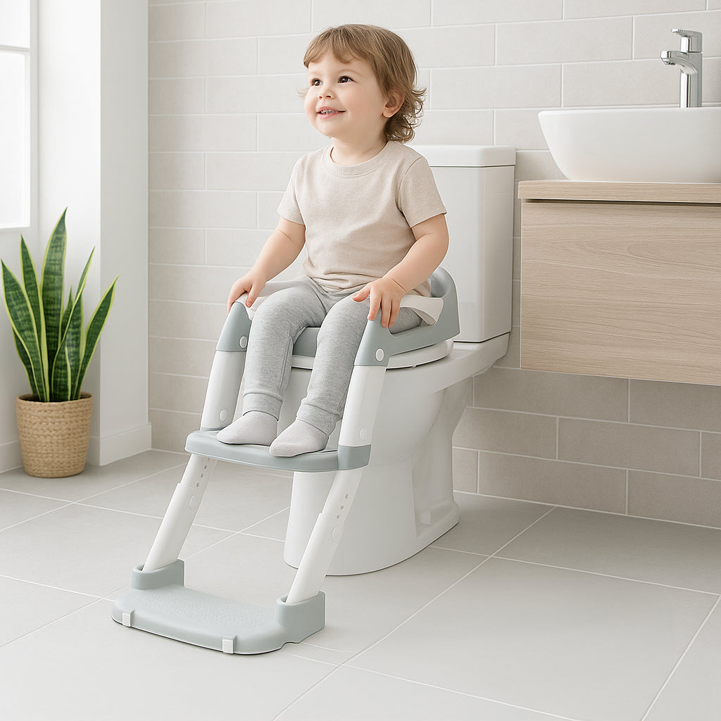 White Adjustable 2-in-1 Potty Training Toilet Seat