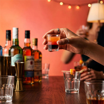 55ml Panelled Shot Glasses - Pack of Six