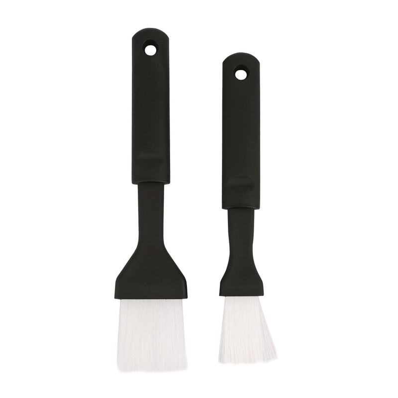 2pc Plastic Pastry Brush Set - Black - By La Cucina