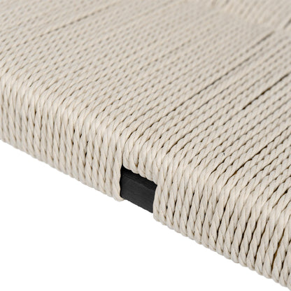 Black Wooden Wishbone Dining Bench