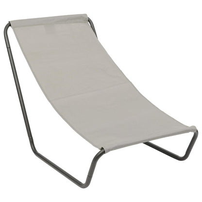 Beige Folding Beach Lounger
