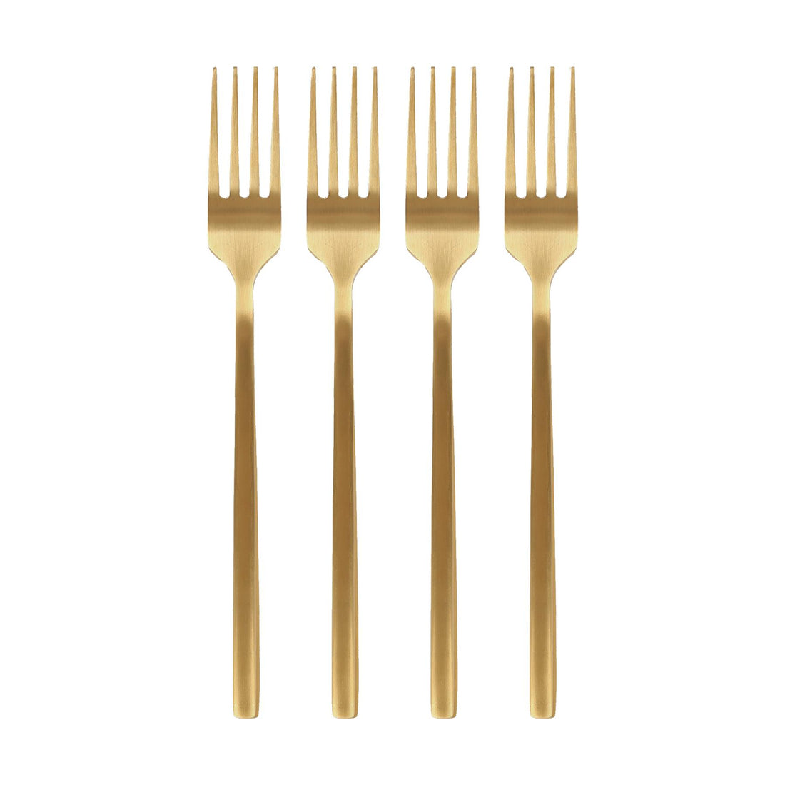 Gold 19.5cm Stainless Steel Dinner Forks - Pack of 4