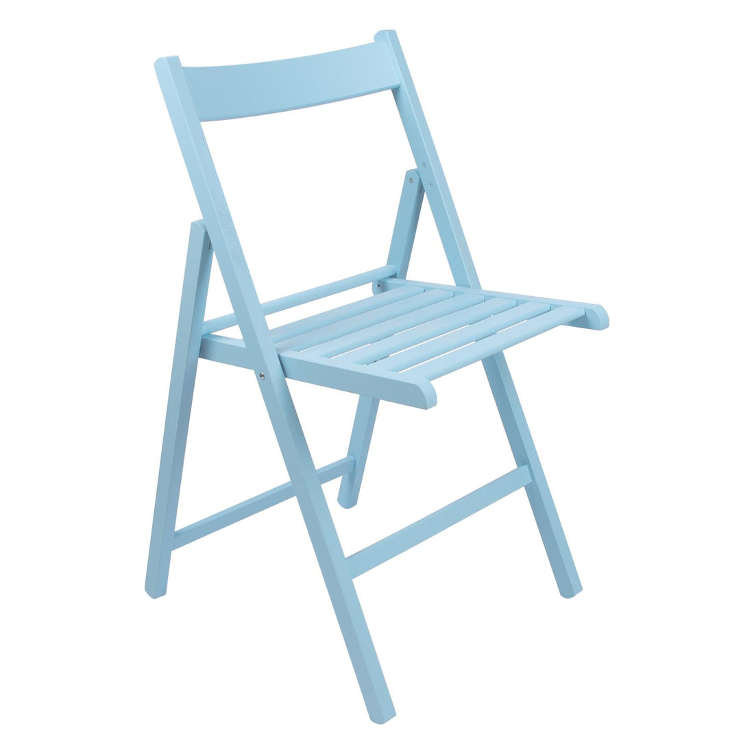 Light Blue Beech Wood Folding Chair
