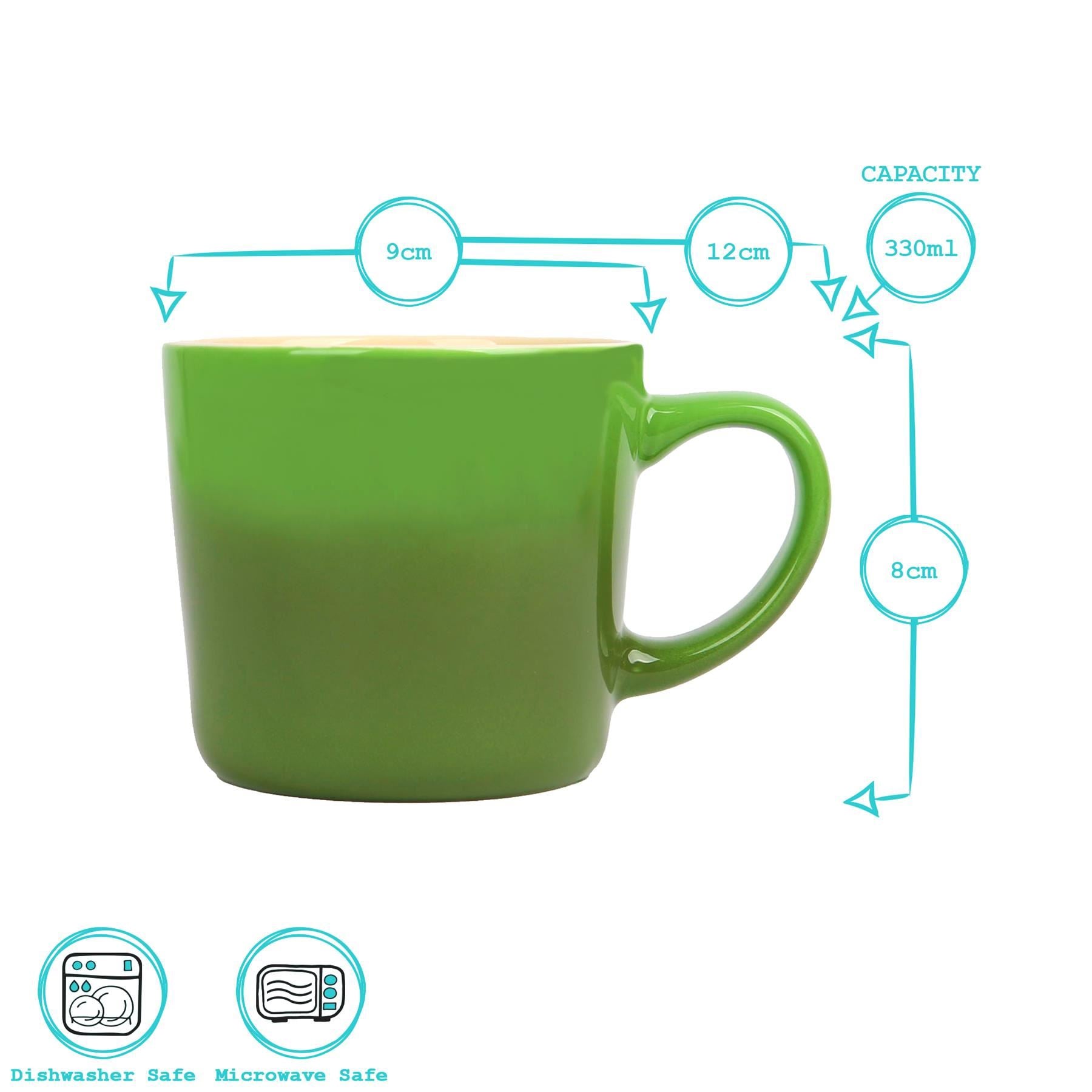 330ml Green New Bone China Ombre Mug