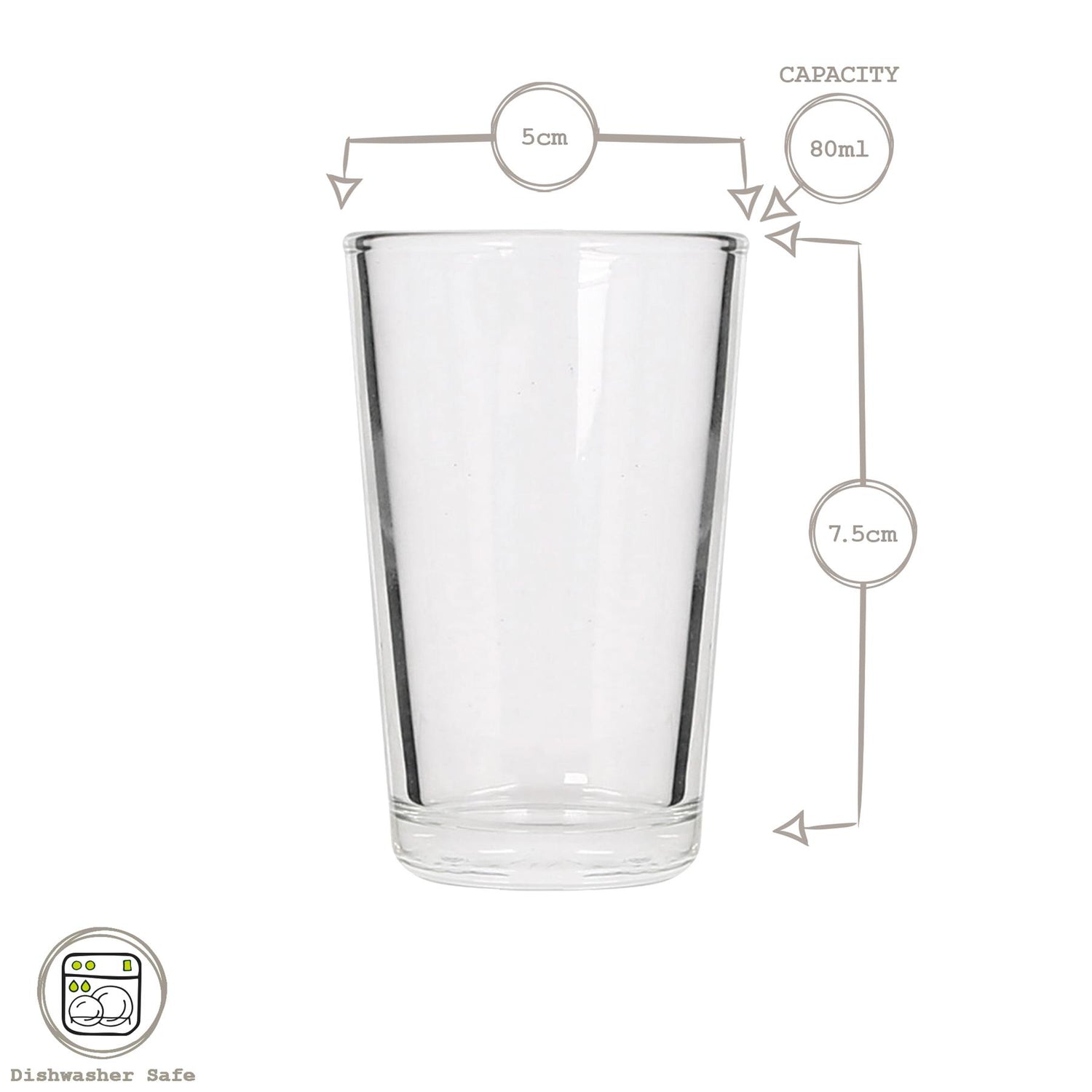 80ml Shot Glasses - Pack of 12