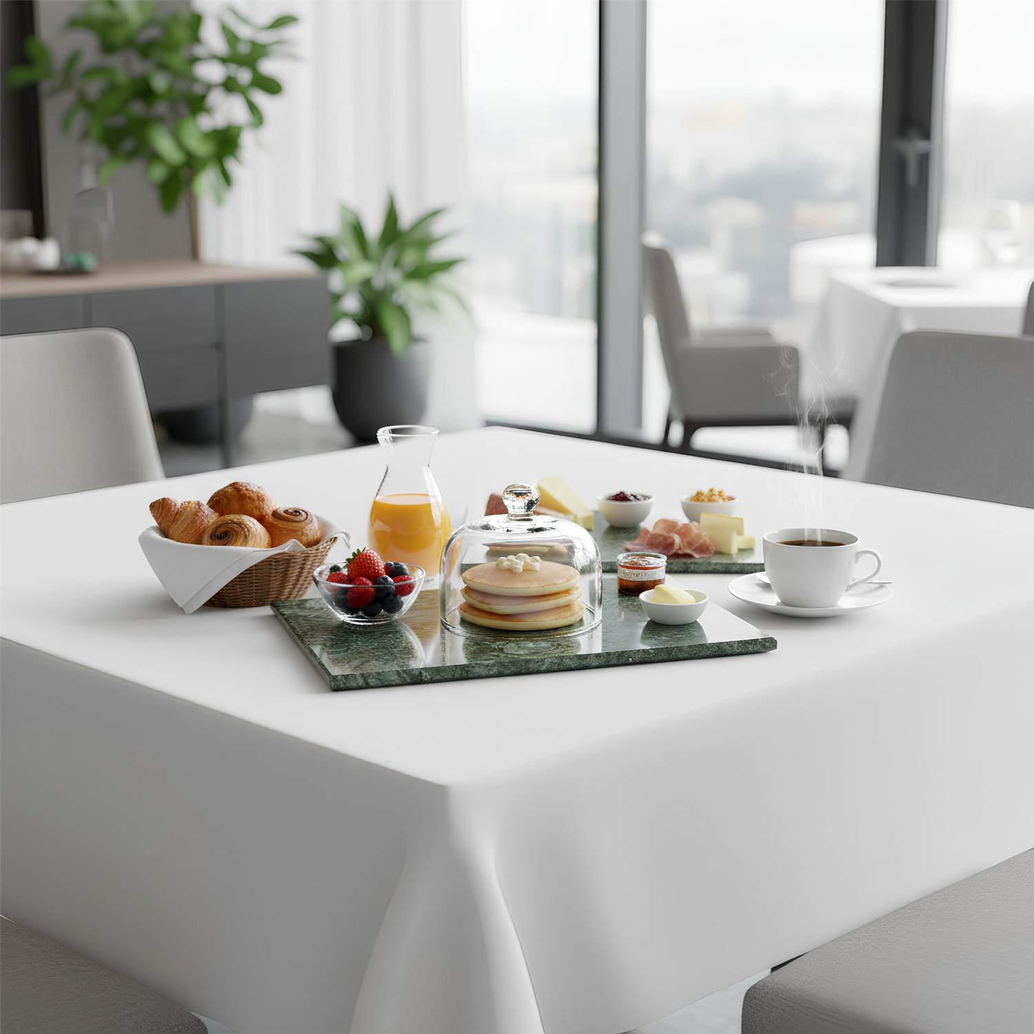 Marble Serving Board - 32.5 x 26cm - Green