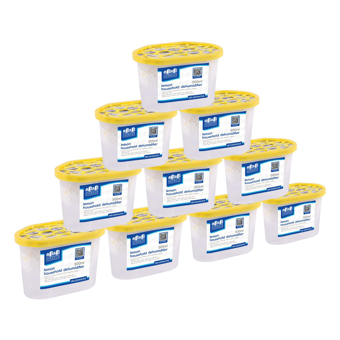 Interior Lemon Scented Dehumidifiers - 500ml - Pack of 10