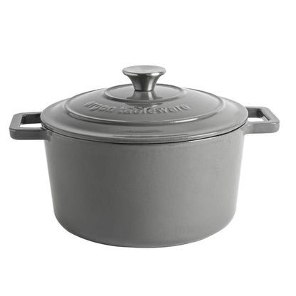 4.5L Dark Grey Cast Iron Casserole Dish