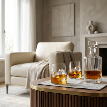 420ml Essential Crystal Double Whisky Glasses - Pack of 6