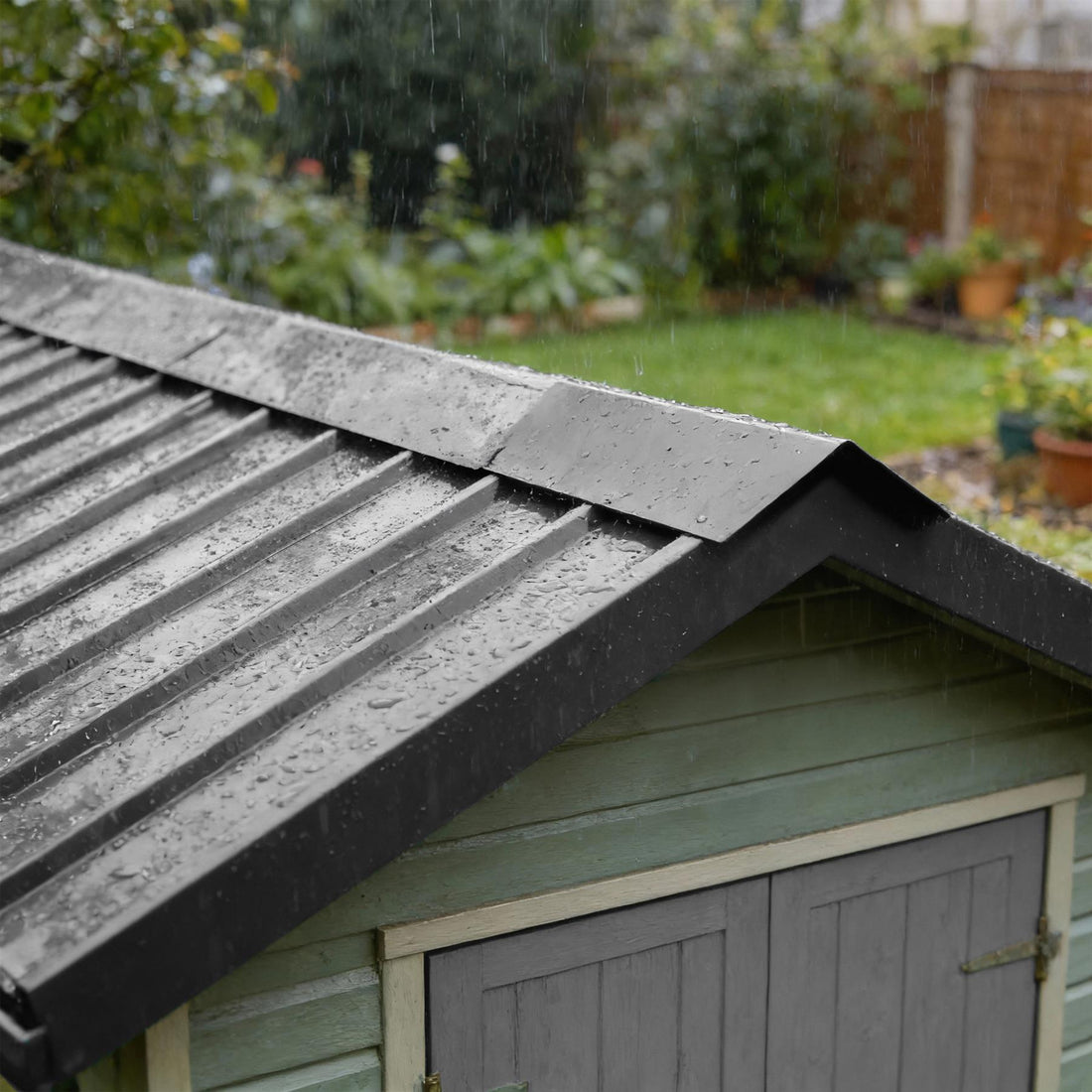 Metal Roofing Ridge Caps - 30 x 60cm - Anthracite - Pack of 5