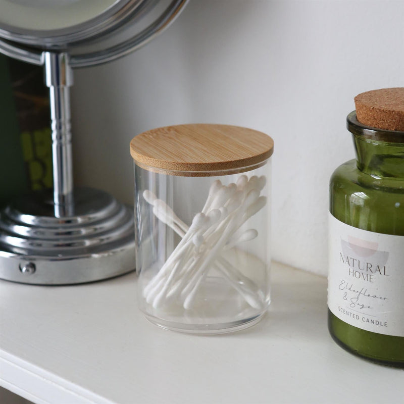 Bathroom Canister with Bamboo Lid - By Harbour Housewares