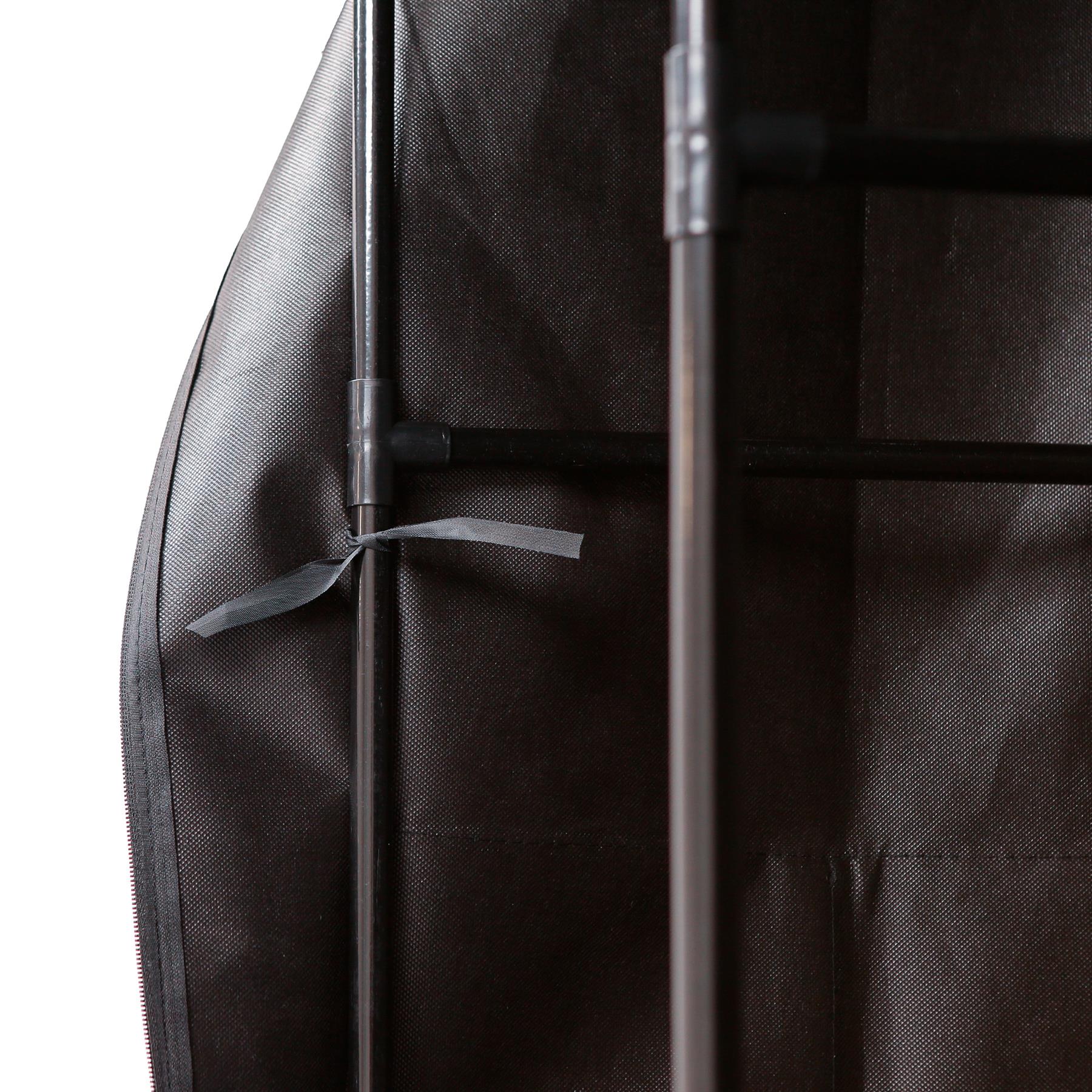 Portable Fabric Wardrobe - 130 x 45 x 167cm - Black