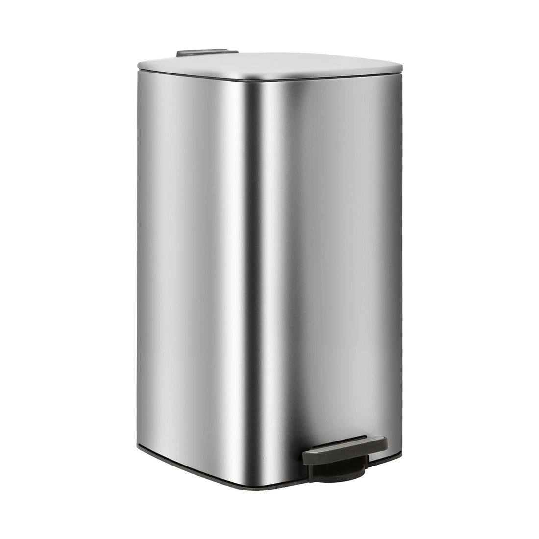 30L Square Chrome Stainless Steel Kitchen Pedal Bin