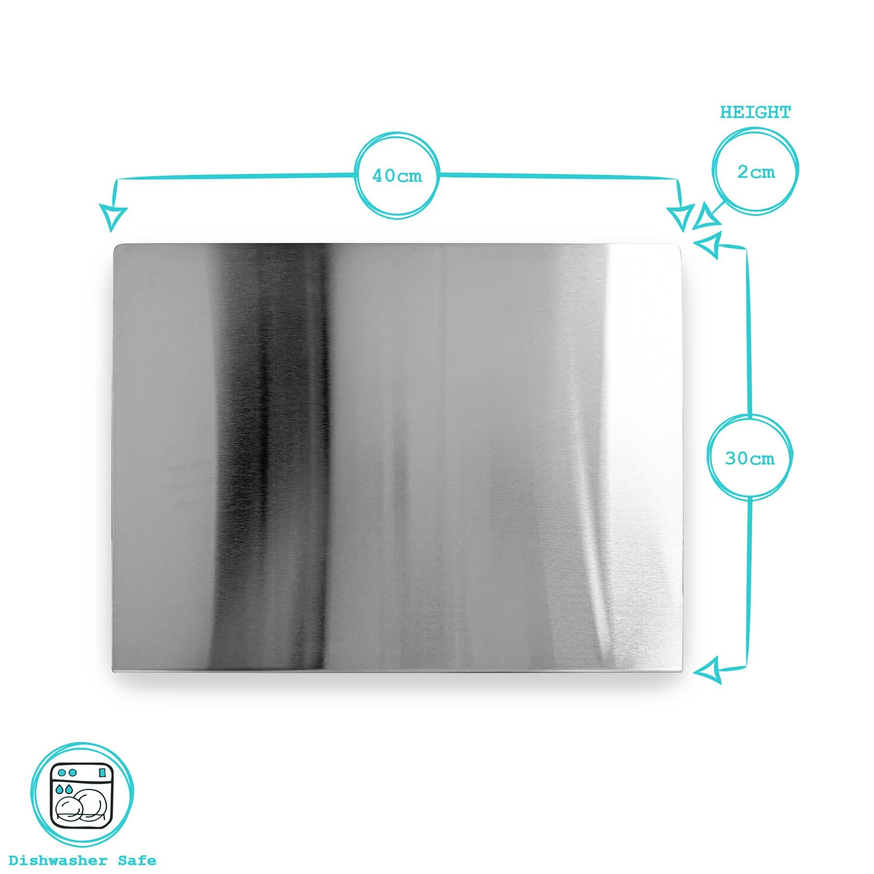 Stainless Steel Counter Edge Chopping Board - 40 x 30cm
