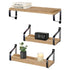 3pc Rustic Wooden Floating Shelves Set - Natural