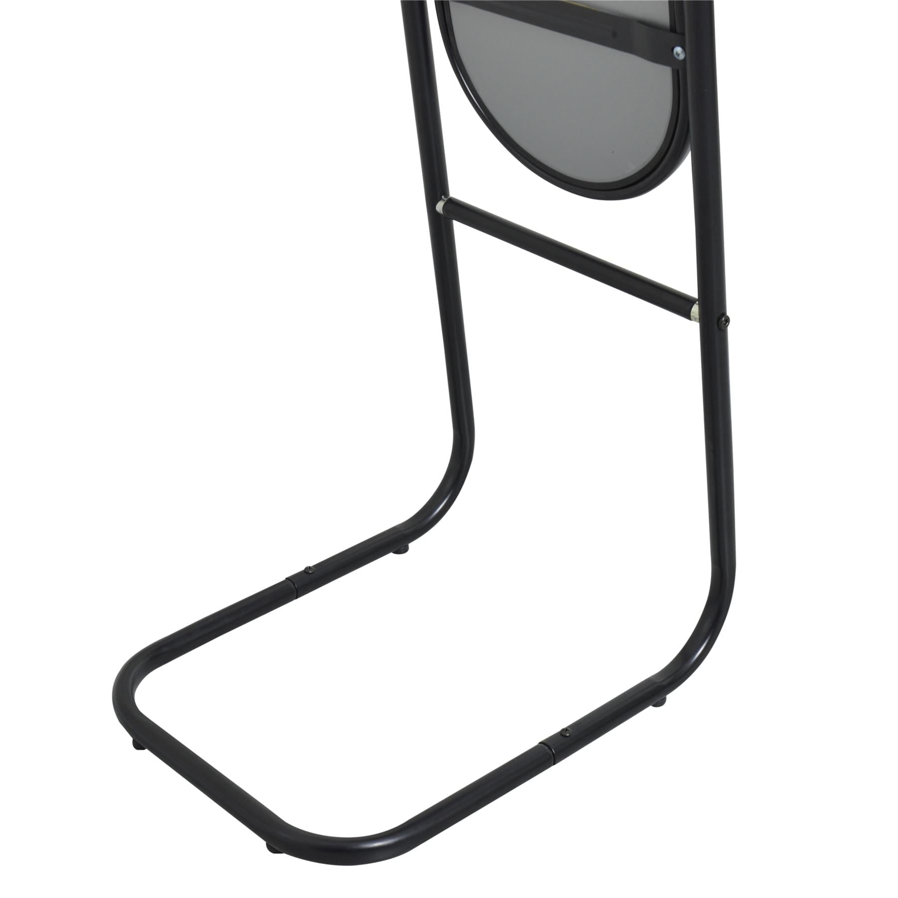 153cm x 30cm Black Round Full-Length Mirror