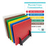 6 Piece Plastic Chopping Board Set with Stand - 45 x 30cm - Multicolour