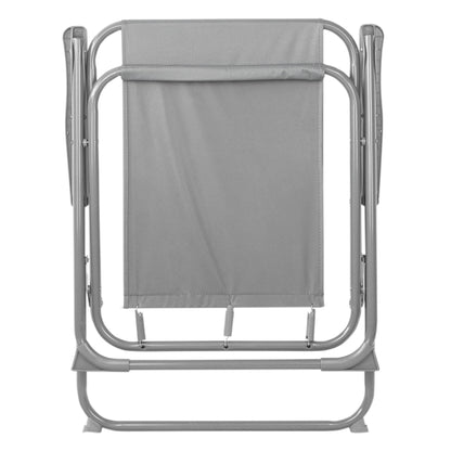 Grey Folding Metal Beach Chair