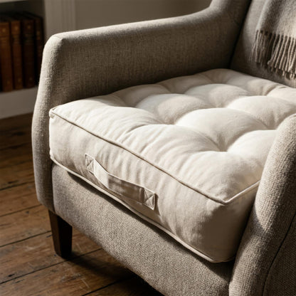 Square Armchair Booster Cushion - 50 x 50cm - Cream