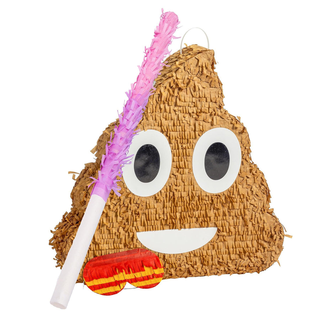 Large Poop Emoji Pinata Party Set with Pink Stick