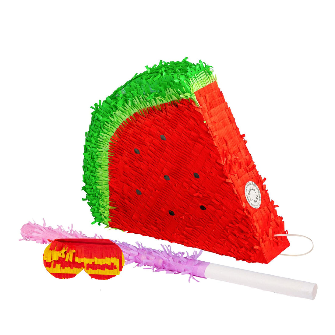 Watermelon Pop-Out Pinata Set with Pink Stick &amp; Blindfold