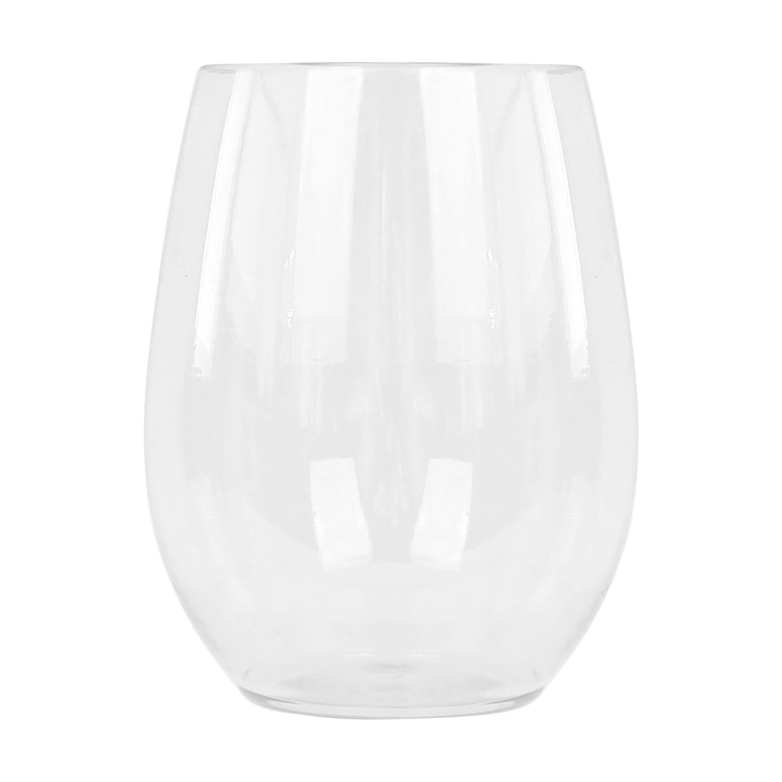 300ml Reusable Plastic Stemless Wine Glasses - Pack of Six