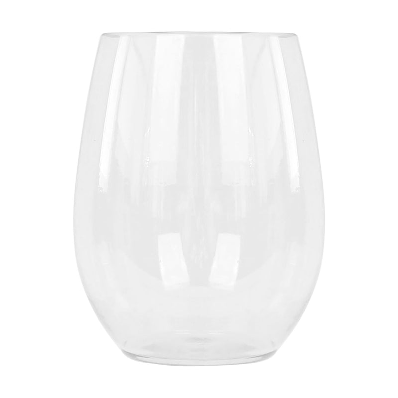 300ml Reusable Plastic Stemless Wine Glasses - Pack of 6 - By Argon Tableware