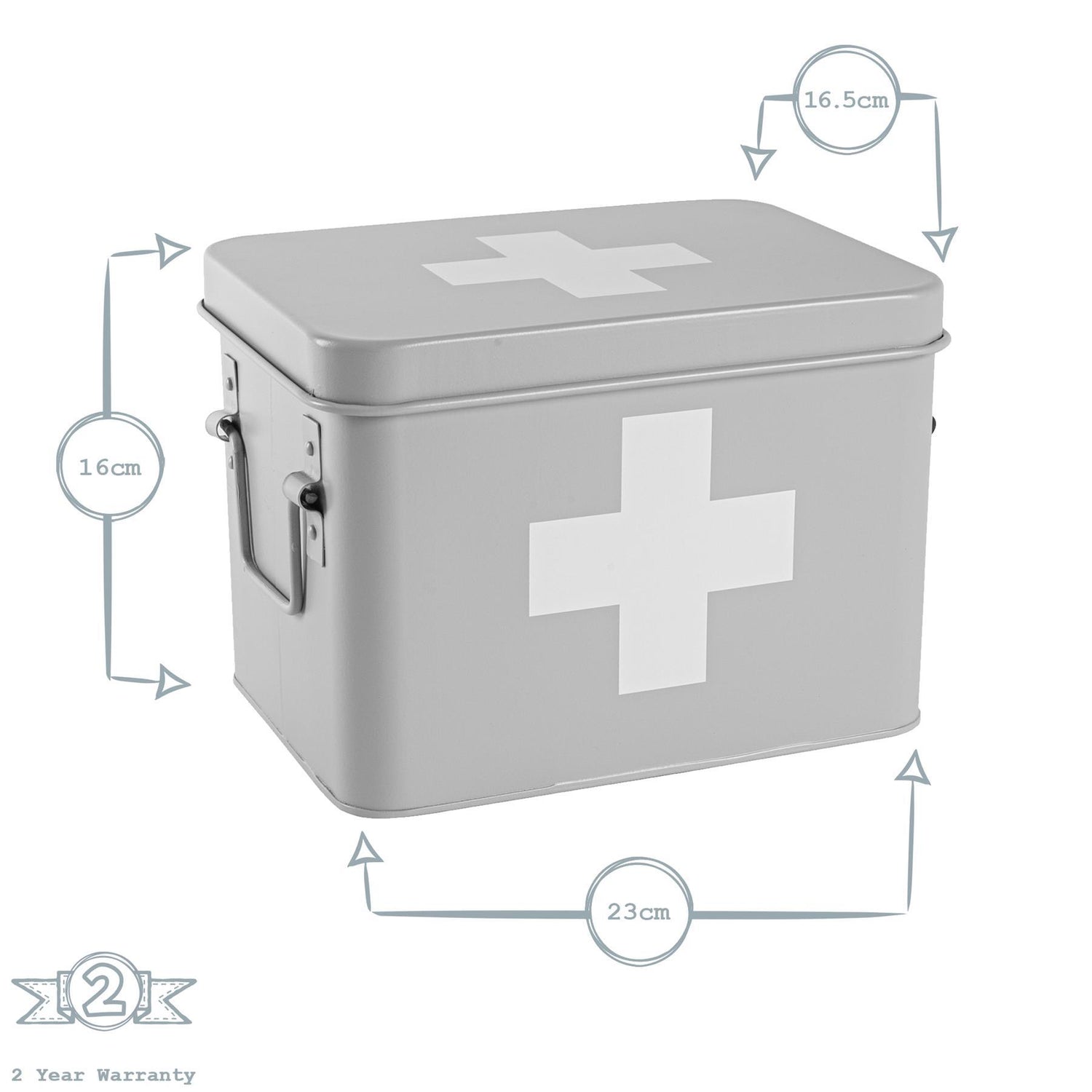 Grey Vintage First Aid Tin