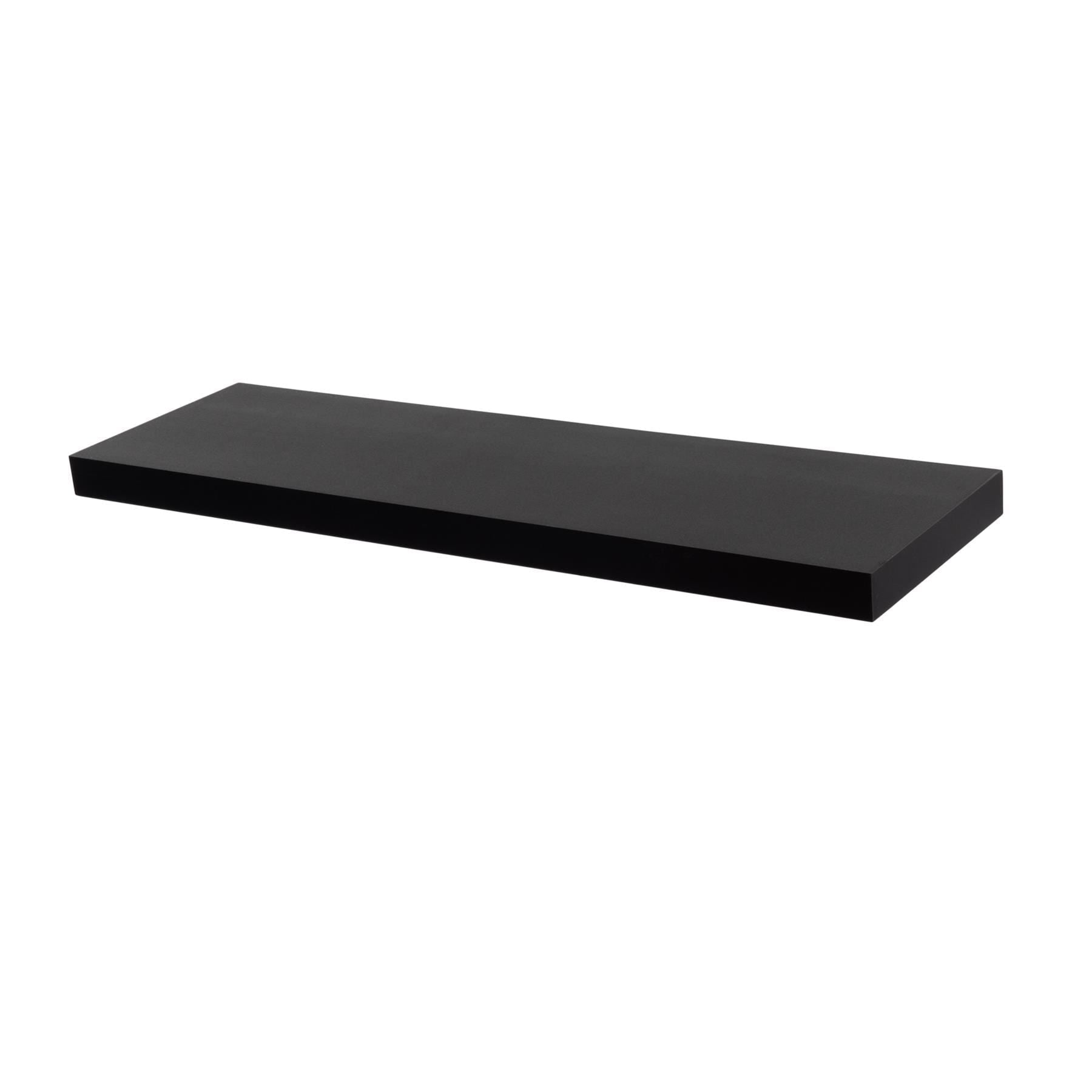80cm Black Modern Floating Shelf