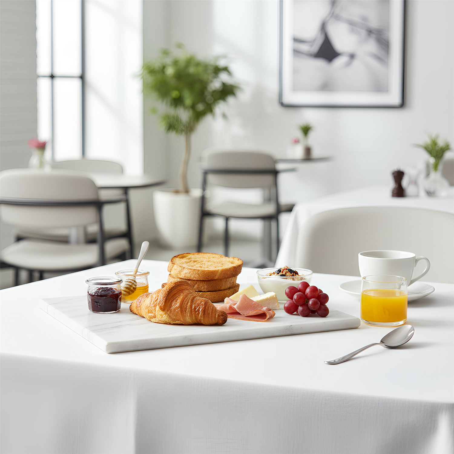 Marble Serving Board - 32.5 x 26cm - White