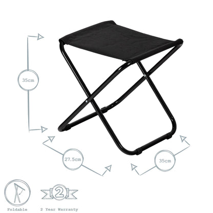 Black Classic Folding Stool