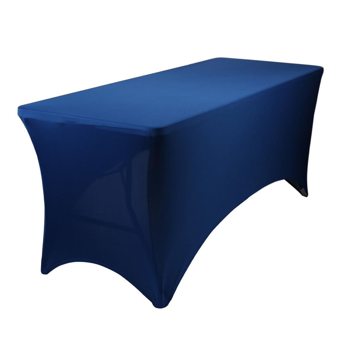 Blue 6ft (180cm) Rectangular Spandex Fitted Tablecloth