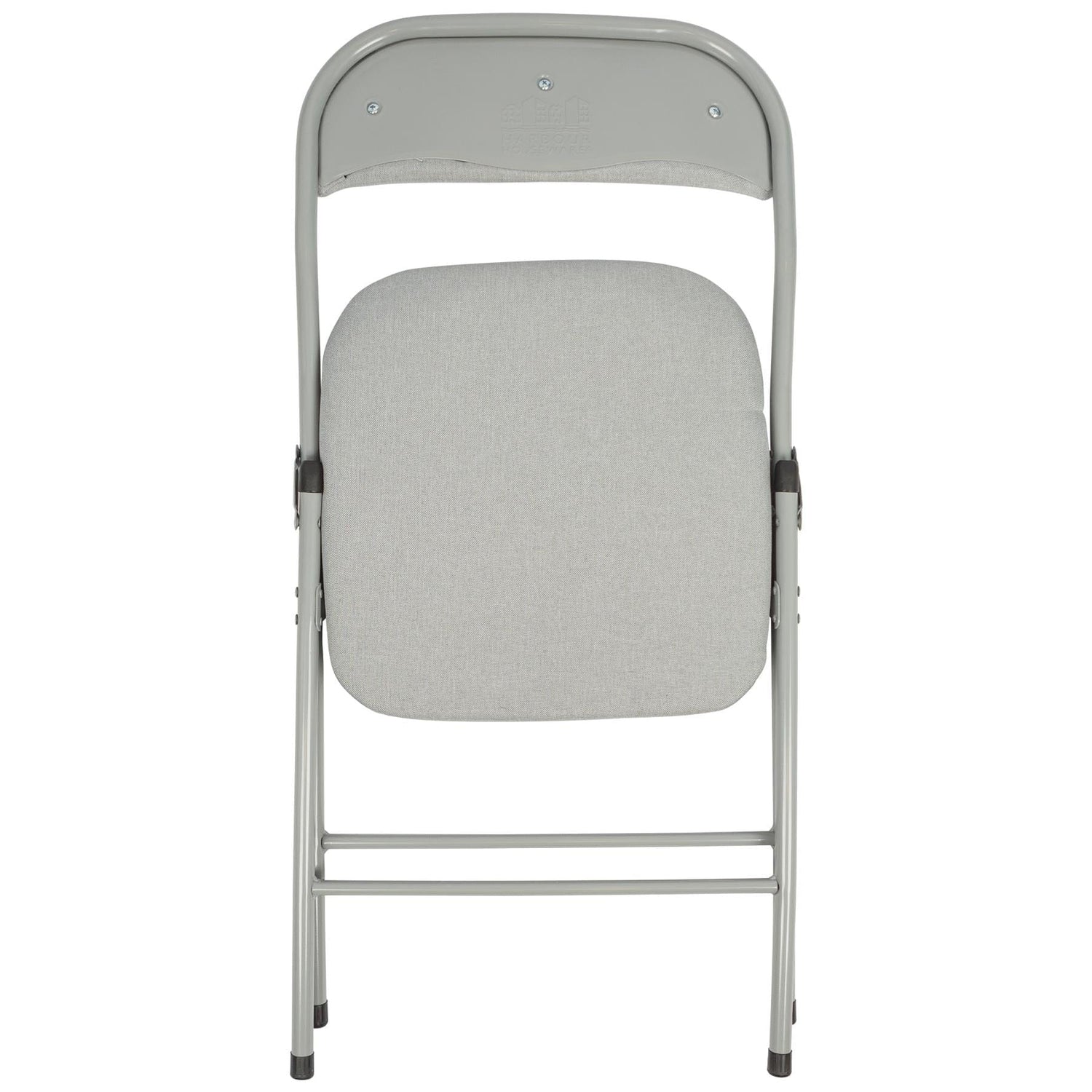Grey Fabric Padded Folding Chair