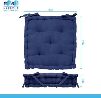 Deluxe Square Seat Pad - 40 x 40cm - Cream
